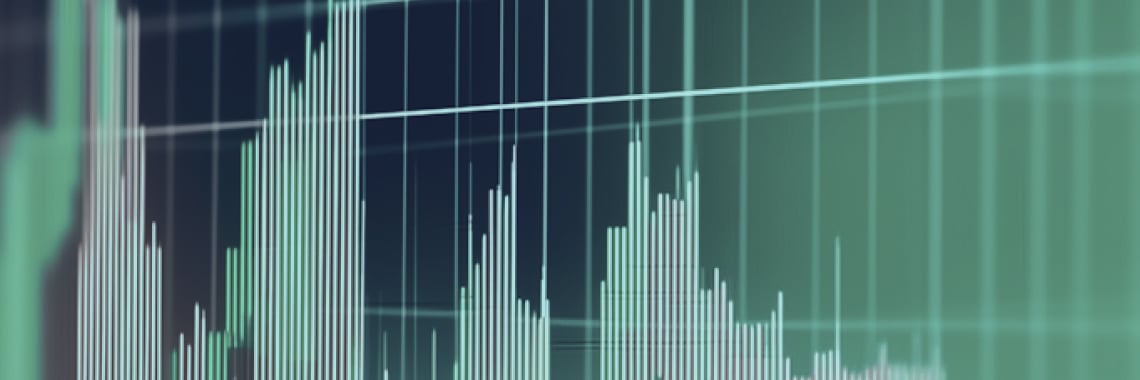 Financial data visualization representing investment performance and market analysis.