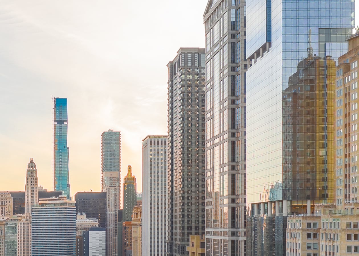 Chicago skyline reflecting Twin Bridge's focus on North American private equity investing.